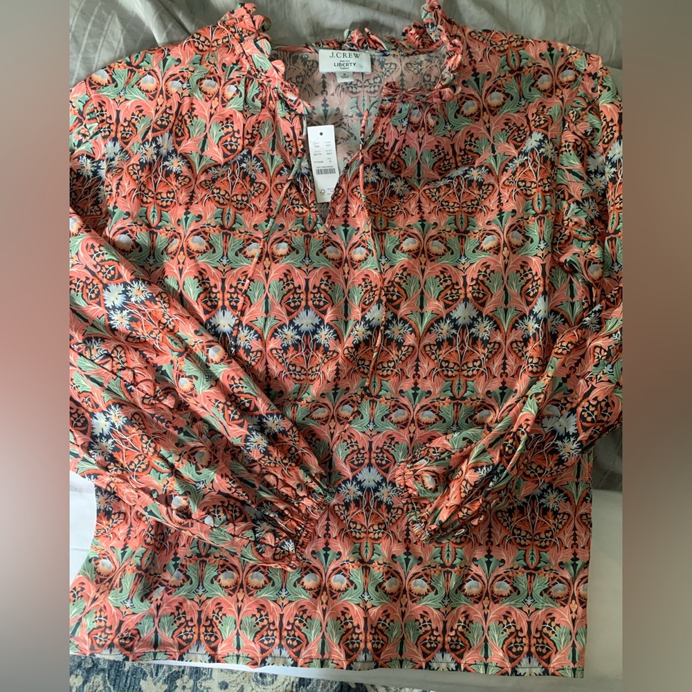 JCrew Liberty Fabric Cotton Blouse NWT